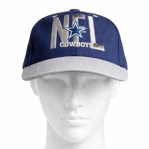 Vtg Pro Player Dallas Cowboys Snapback Hat NFL experience Wool Sewn 90s Navy